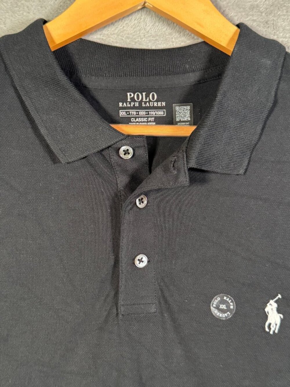Polo Ralph Lauren Shirt Mens XXL Black Classic Fit Stretch Mesh $118